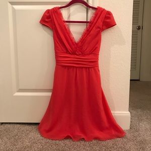 *2 for $20!* Beautiful Coral Cap Sleeve Dress